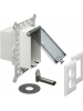 Arlington DBVM1CGC - Low Profile InBox for New Stucco, Textured Surfaces, and Rigid Siding - 1-Gang - Veritcal Mount - Weatherproof Cover - Clear